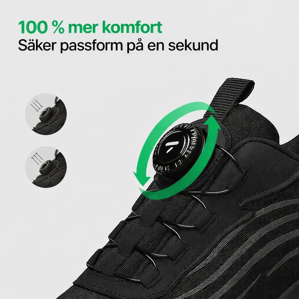 Närbild på vridlåset som spänner snörningen på Blitz S3 Pro