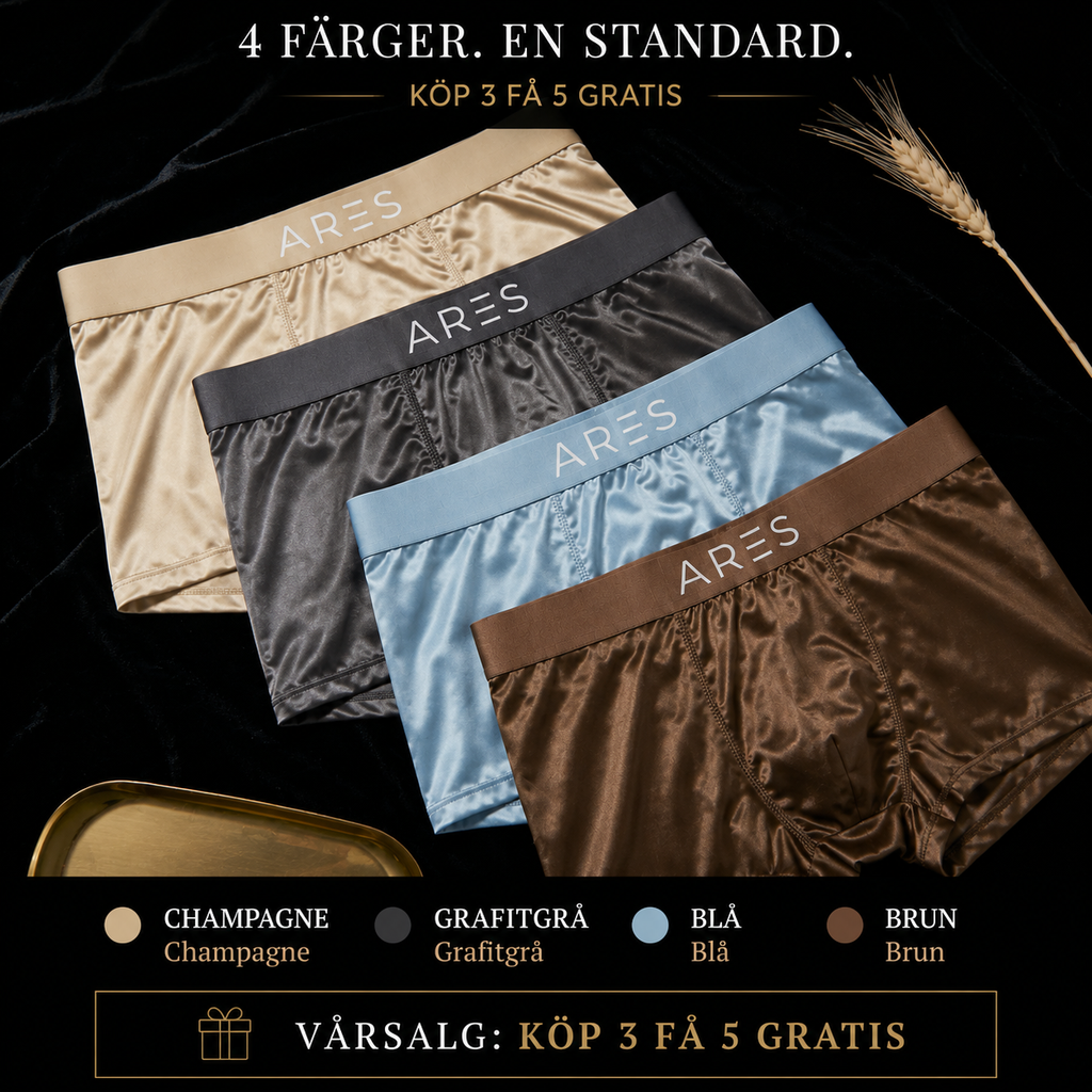 ARES Silkesboxershorts | Köp 3 Få 4 Gratis - Premium Siden-Komfort