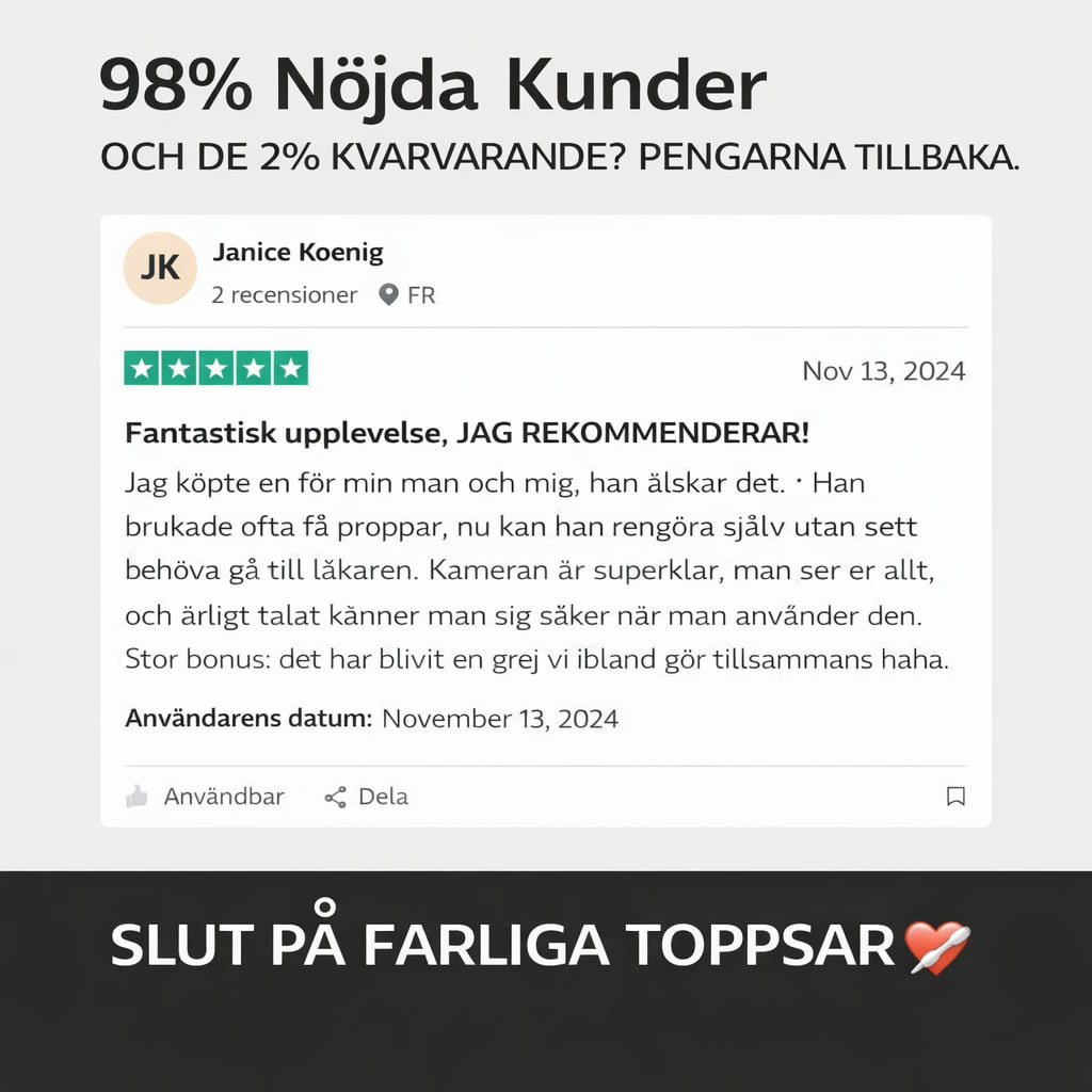 Skärmdump av en kundrecension av Earo