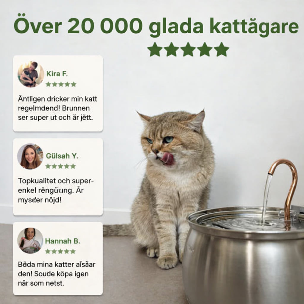 Katt vid NordFlow kattfontän