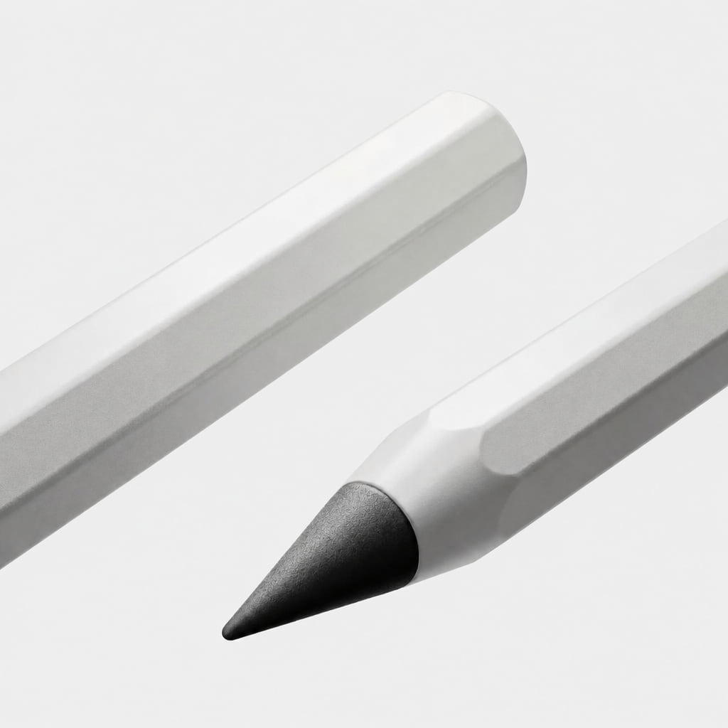 Evighetspennan i vit aluminium