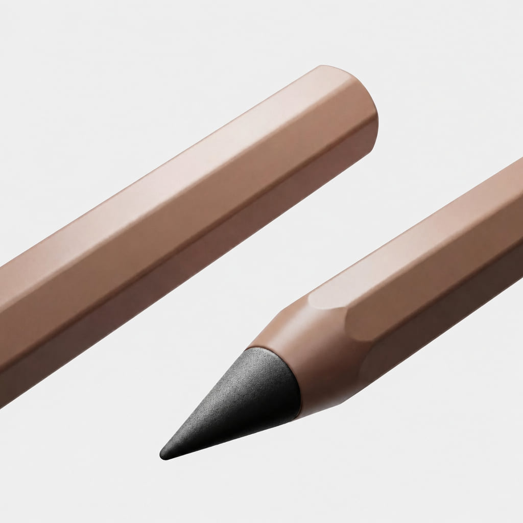 Evighetspennan i rosa-beige aluminium