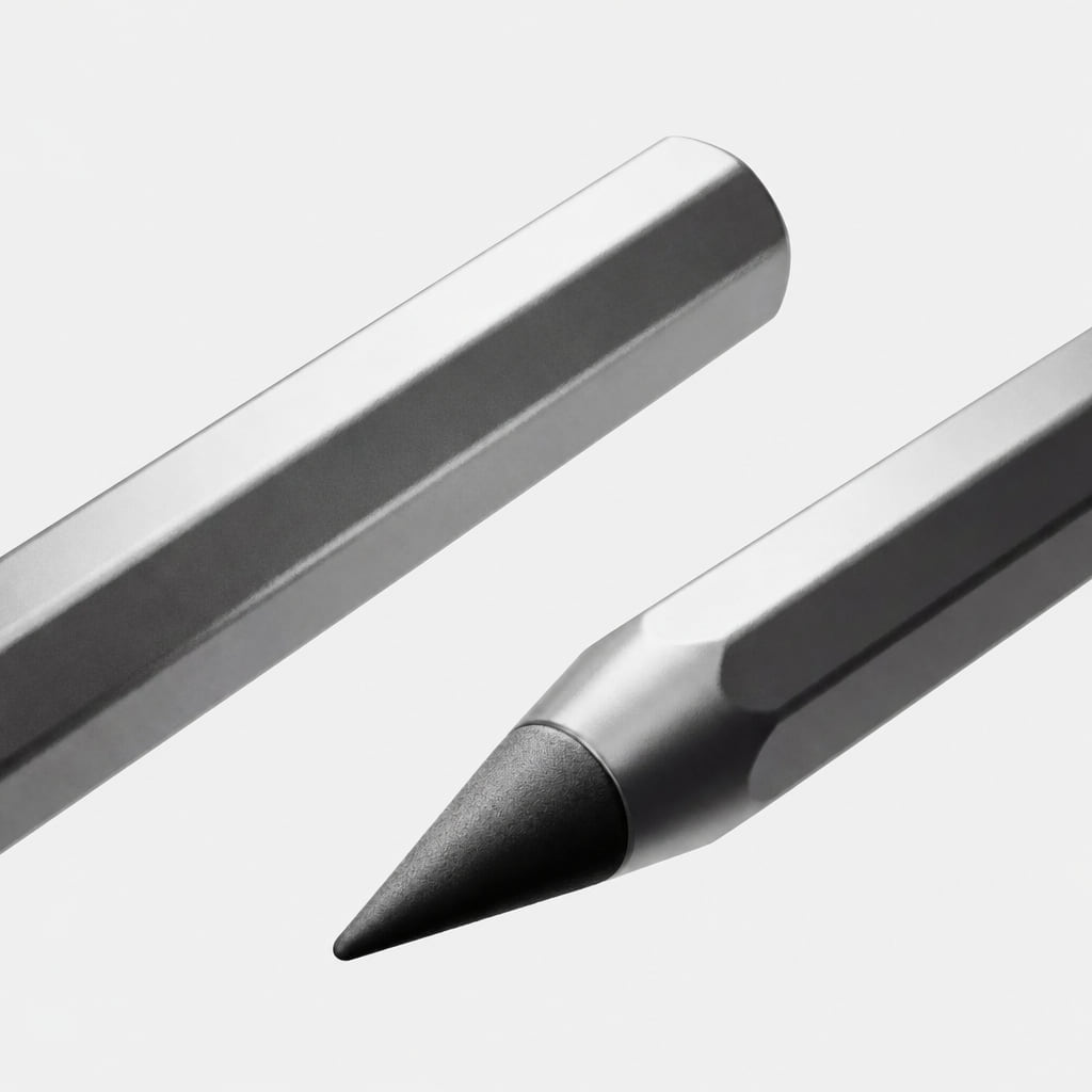Evighetspennan i silverfärgad aluminium