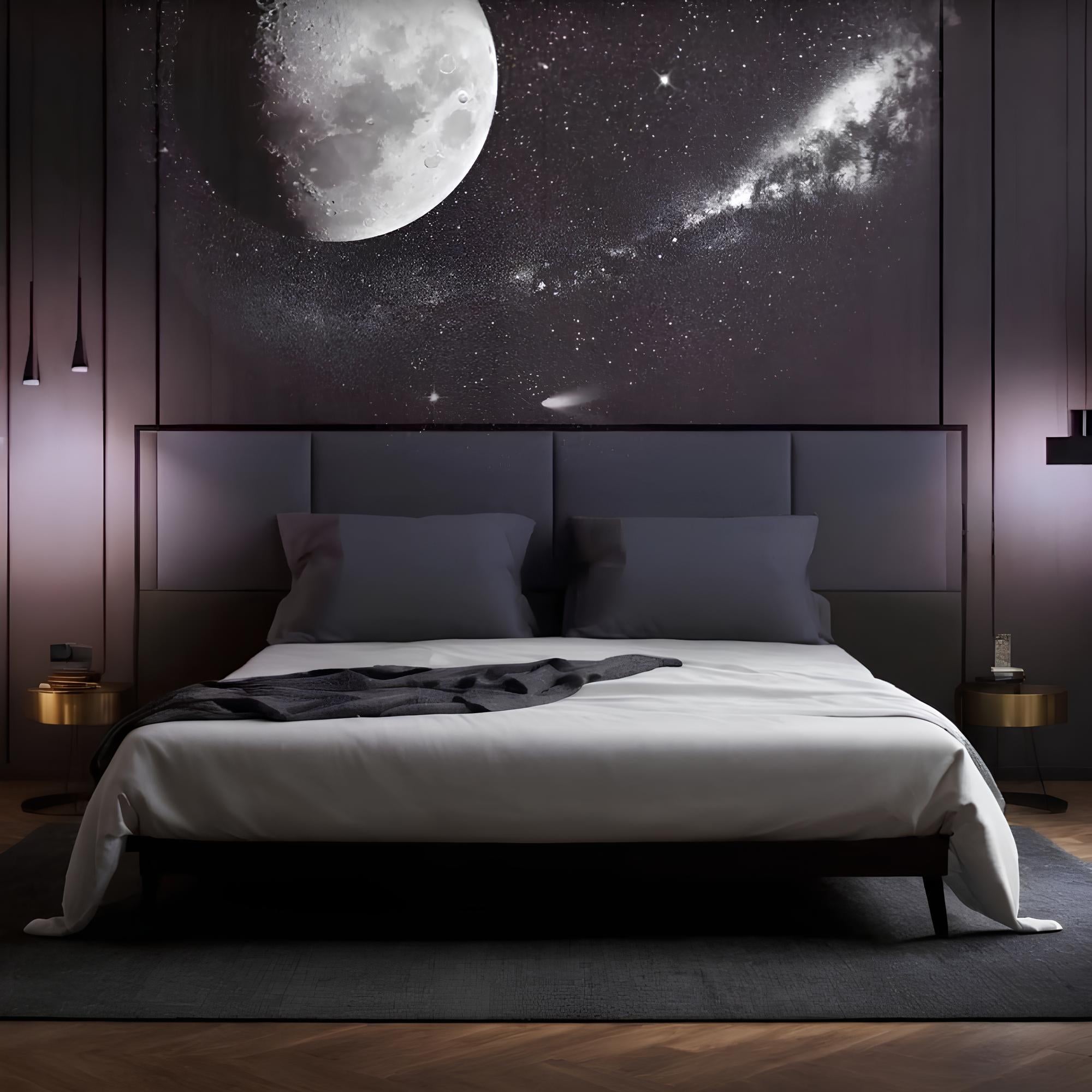 Galaxprojektor – stjärnor och norrsken i taket
