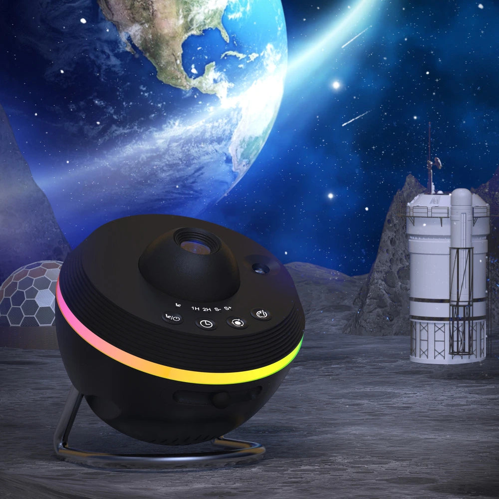 Galaxprojektor – stjärnor och norrsken i taket