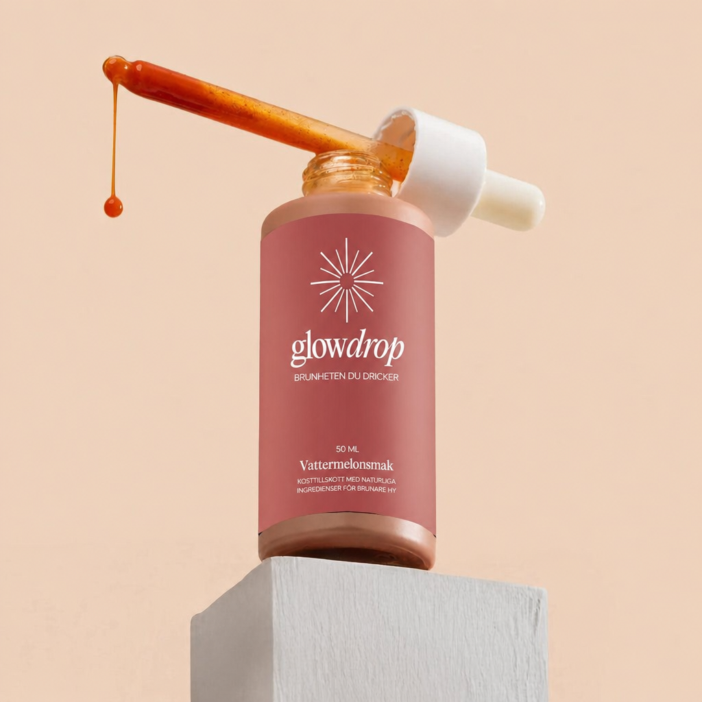 GlowDrop Bruningsdroppar – Solbrun inifrån, helt utan sol