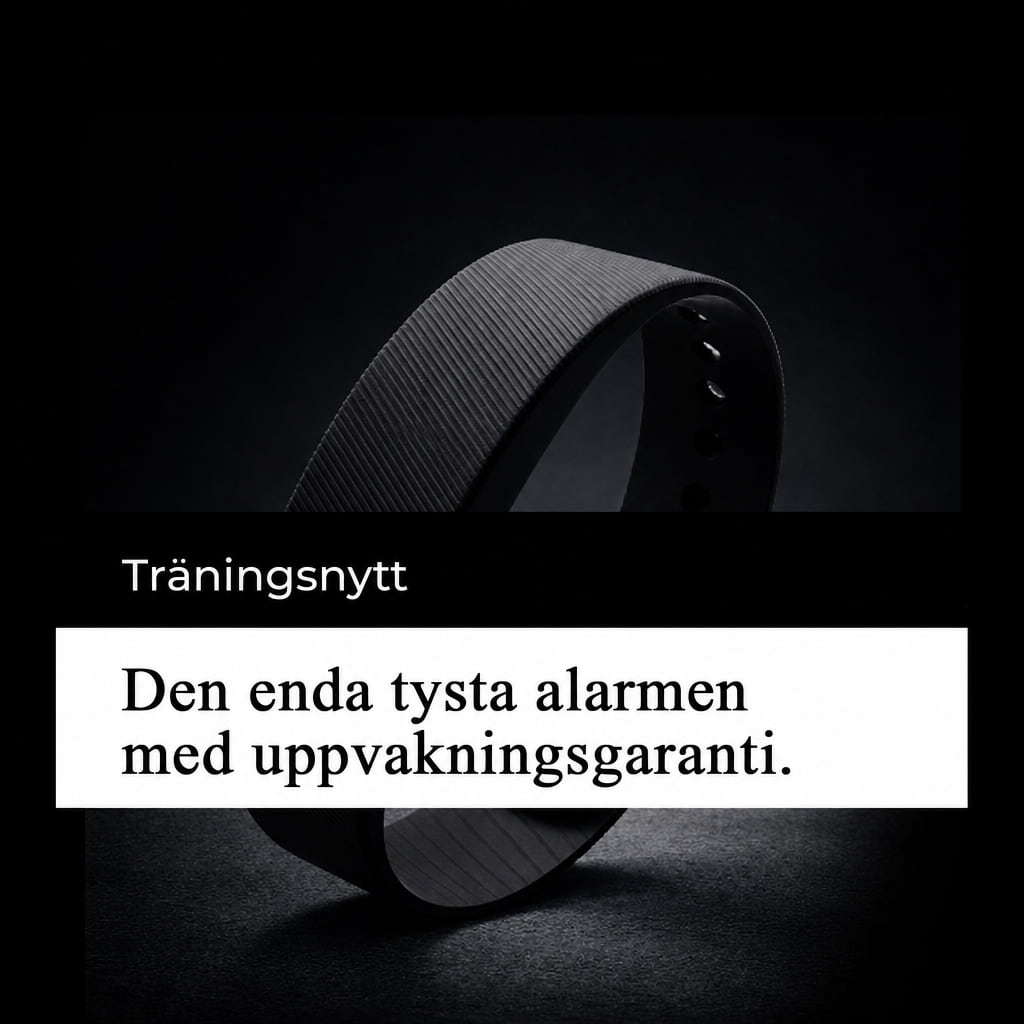 Onyx handledsalarm i svart mot mörk bakgrund