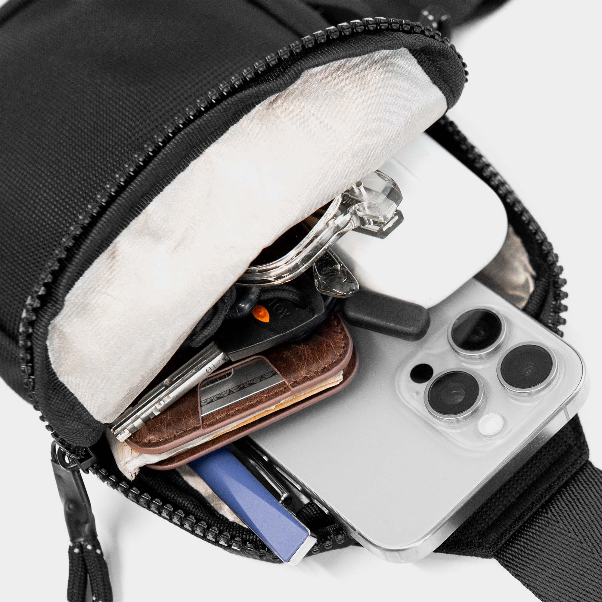 Stöldskyddad slingbag – vattentät med RFID-skydd