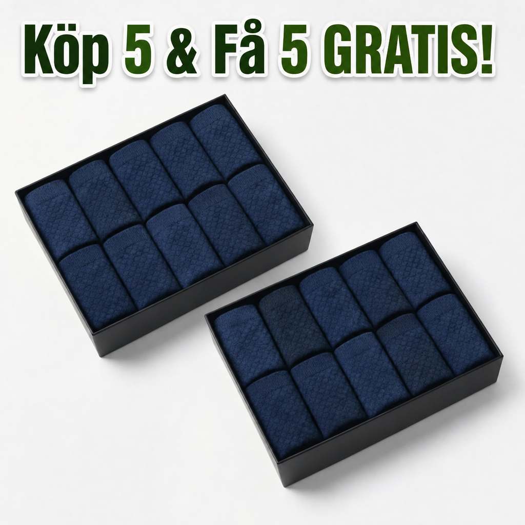 Bambusockor 5-pack | Få 5 extra GRATIS