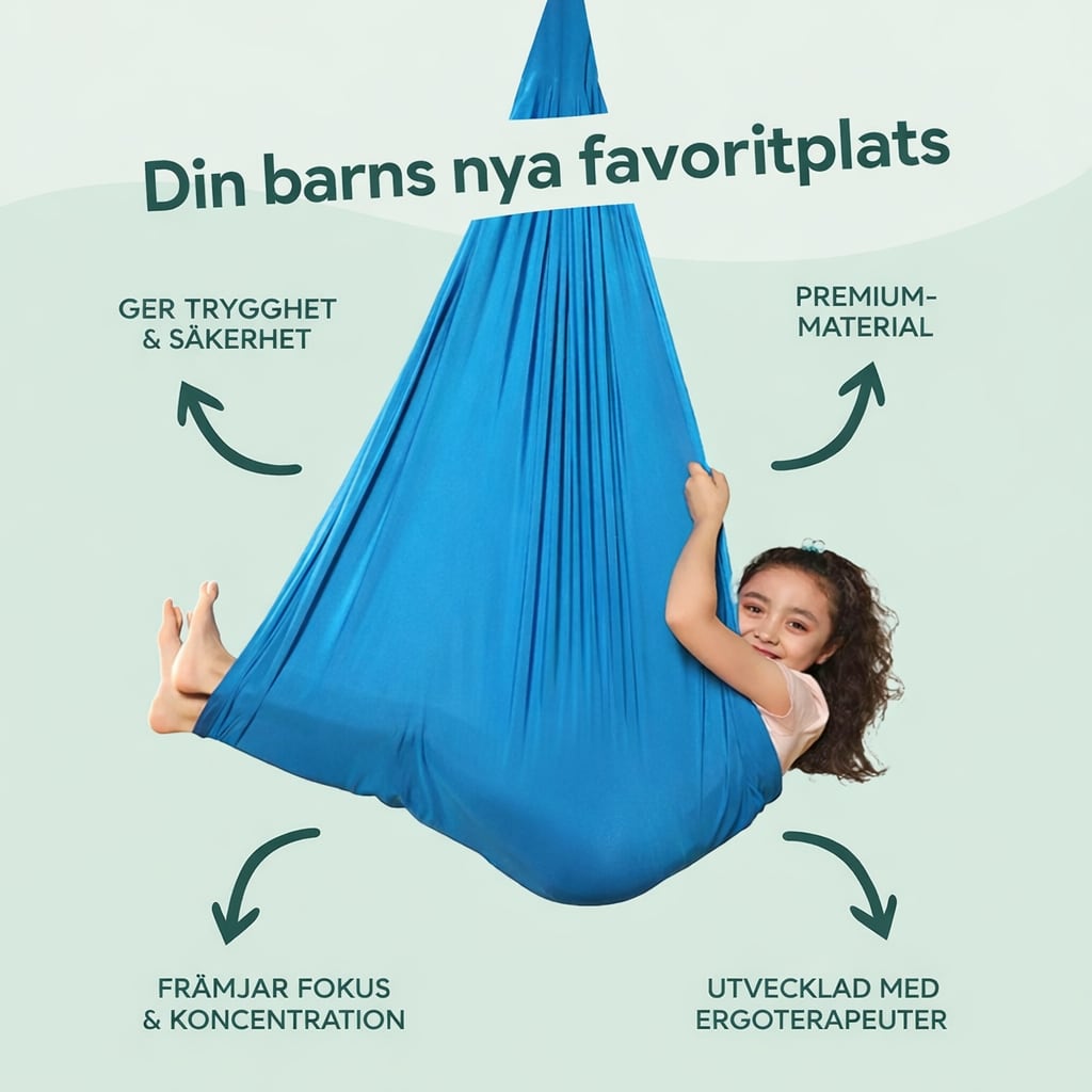 Terapigungan i blått med barn, infografik