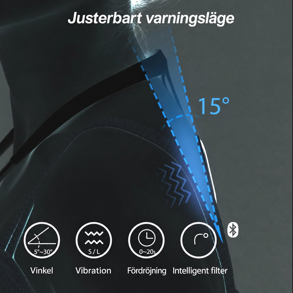 Smart Hållningstränare Pro™ – diskret hållningskorrigering med vibration